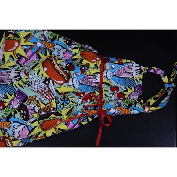 Toddler Girls 6 Custom Diner Popcorn Comic Book Pop Art Style Dress - Picture 4 of 5